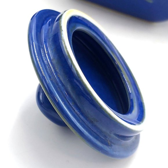 Adeline Fine Porcelain Tea Set-Dragonfly Motif-Cobalt Blue - Picture 6 of 14